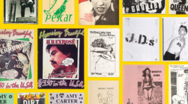 Some posters on the wall with some celebrity images